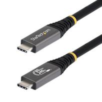 StarTech.com 50cm (1.6ft) USB4 Cable, 80Gbps, USB-IF Certified USB-C Cable, 240W PD, 8K 120Hz/4K 240Hz DP2.1 DP80, TPE Jacket, Thunderbolt 4 Compatible - Black USB-C Cord