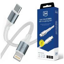 3MK Hyper Cable N-SERIES USB-C to Lightning Cable, 50cm, PD 3.0, 9V/3A, 27W, White