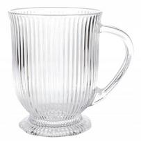 Stiklinis Latte Puodelis su Rankena 500ml, Elegantiškas, Stilingas Indas Arbatai ir Kavai