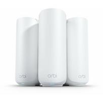 NETGEAR Orbi 370-Serie Dualband WiFi 7 Mesh-Netzwerksystem für Häuser/Wohnungen (RBE373) WLAN-Router + 2 Repeater, Sicherheitsfunktionen, 3,6GBit/s, Abdeckung 360 m2, 70 Geräte, 2,5G Internet, BE3600 | RBE373-100EUS | 0606449172546