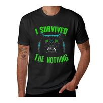 European sizes I Survived The Nothing Neverending Story T-Shirt Vintage Clothes  Mens Funny T Shirts S