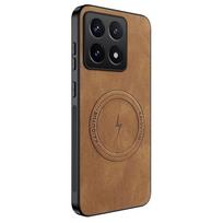 Dėklas Xiaomi 14T Pro, Magsafe, prabangus avies odos, magnetinis matinis odinis dangtelis, skirtas Mi14 T 14Tpro, atsparus smūgiams, apsaugantis nuo kritimo buferis for xiaomi 14T juoda