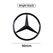 90mm ABS chromuotas juodas logotipas Mercedes emblema galinė žvaigždės emblema Mercedes Benz W203 W206 W212 X253 W167 W166 W247 C E GLA GLC GLE
