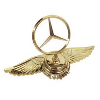 Emblema Ženklelis Automobilio Variklio Dangtis Priekinis Chromuotas Logotipas Prabangus Padengtas Mercedes Benz Variklio Dangčiui Su Sparnu C200 R300 E260 S450 S350