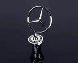 Automobilio lipdukas Mercedes Benz žvaigždė ant variklio dangčio - Ženklelis automobilio priekiniam variklio dangčiui Chromuotas logotipas Žymėjimas Benz C E S klasei W204 W205 W21