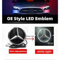 Automobilio grotelių ženklelis 3D Priekinis emblema LED žibintai Mercedes Benz W205 W212 W213 W204 ML W166 CLA C117 W176 W177 E GLA GLC GLE E-212 207 2013-2016