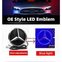 Automobilio grotelių ženklelis 3D Priekinis emblema LED žibintai Mercedes Benz W205 W212 W213 W204 ML W166 CLA C117 W176 W177 E GLA GLC GLE B-W246 2012-2019