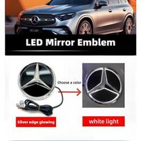 Automobilio grotelių ženklelis 3D Priekinis emblema LED žibintai Mercedes Benz W205 W212 W213 W204 ML W166 CLA C117 W176 W177 E GLA GLC GLE V 2012-2019
