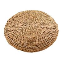 Rankų darbo šiaudinis sėdimasis pagalvėlė Japoniško stiliaus rankų darbo pintas paminkštintas pagalvėlė Rustic apvali sėdimoji pagalvėlė Tatami meditacijai, Zen, jogos praktikai 40cm smėlis