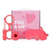 Sekso prekių rinkinys FeelzToys You & Me, rožinis