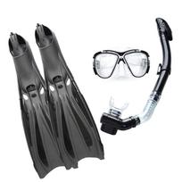 Pulian Long Blade Snorkeling & Swim Fins juoda