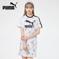PUMA Moteriška sportinė suknelė su spaudiniu, trumpomis rankovėmis M