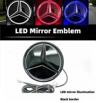 Automobilio lipdukas Mercedes Benz Automobilio priekinių grotelių logotipas Šviesos veidrodžio paviršius LED ženklelis Emblema Šviečianti dekoratyvinė šviesa For Mercedes Ben Emit white light