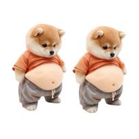 Cute Big Belly Shiba Inu Stickers - High-Quality Vinyl Decals for Scrapbooking, Pet-Themed Decor, Perfect Gift for Dog Lovers