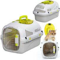 Transporteris katėms Peluvio Safy Grey - transportavimo narvas, pilka