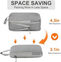 Kompresinis lagaminų krepšių dėklas Compression Packing Cubes, 3 dalių, pilkas