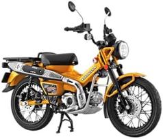 Aoshima Kultūrinė Švietimo Korporacija baigtas modelis motociklas Honda CT125 Hunter Cub ciberžolės geltonos spalvos pagamintas iš lieto metalo, iš anksto nudažytas. Siuntimas negalimas