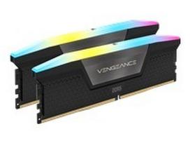 CORSAIR VENGEANCE RGB 16GB 2x8GB DDR5 DIMM 5200MT/s CL40-40-40-77 1.25V Intel XMP Desktop Memory - Black