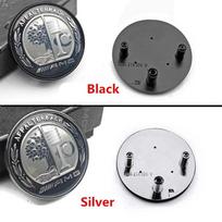 Pakeičiamas 38mm A0008171901 Priekinių grotelių ženklelis Emblema Logotipas Mercedes Benz AMG A B C D E V S KLASĖMS CLE CLA GLA W205 W213 Silver