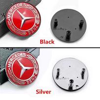 Pakeičiamas 38mm A0008171901 Priekinių grotelių ženklelis Emblema Logotipas Mercedes Benz AMG A B C D E V S KLASĖMS CLE CLA GLA W205 W213 Black