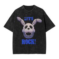 FNAF Pas Fredį Išskalbti Streetwear Hip Hop Naujoviški Marškinėliai T-shirts Vyrams Moterims Medvilniniai Oversize Minkšti Patogūs Trumpomis Rankovėmis S