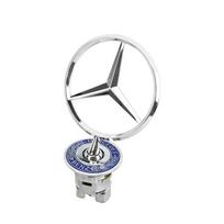 Metalinis automobilio variklio dangčio ženklelis Priekinis chromuotas logotipas Variklio dangčio žymėjimas Mercedes Benz C E S klasės W204 W205 W212 W213 W211 W220 W222 W223