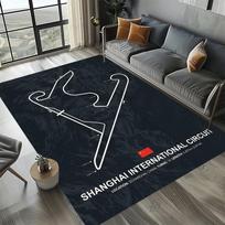 Formulės 1 automobilių sporto temos dekoro kilimėlis lenktynių mylėtojo kilimėlis F1 Imola Monaco trasos grandinės spausdintas keturių metų laikų kilimas kambario sofai 40cm by 60cm