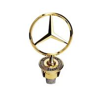 Automobilio lipdukas Mercedes Benz žvaigždė ant variklio dangčio - Ženklelis automobilio priekiniam variklio dangčiui Chromuotas logotipas Žymėjimas Benz C E S klasei W204 W205 W21