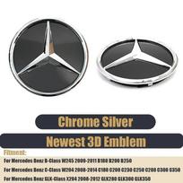 Automobilio lipdukas Naujas 2025 Skirtas Mercedes Benz Matinis juodas Galinės bagažinės emblema Logotipas Ženklelis Priekinės grotelės Veidrodžio Blizgus Naujausias 3D emblema Man