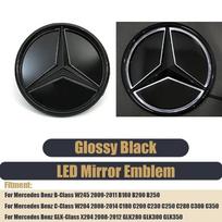Automobilio lipdukas Naujas 2025 Skirtas Mercedes Benz Matinis juodas Galinės bagažinės emblema Logotipas Ženklelis Priekinės grotelės Veidrodžio Blizgus Naujausias 3D emblema Man
