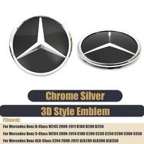 Automobilio lipdukas Naujas 2025 Skirtas Mercedes Benz Matinis juodas Galinės bagažinės emblema Logotipas Ženklelis Priekinės grotelės Veidrodžio Blizgus Naujausias 3D emblema Man