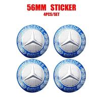 Automobilio lipdukas Mercedes Benz 4 vnt. 60/63/68 MM Automobilio ratlankio centrinis dangtelis Automobilio stebulės dangtelis Aksesuaras MERCEDES BENZ AMG W108 W124 W12