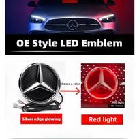 Automobilio grotelių ženklelis, 3D priekinis emblemos LED žibintai Mercedes Benz W205 W212 W213 W204 ML W166 CLA C117 W176 W177 E GLA GLC GLE CLS-218 257 13-19