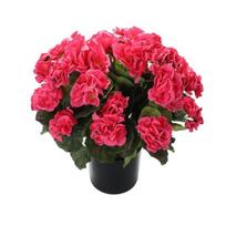 Dirbtinės pelargonijų gėlės laukui, 13 colių vazoninis dirbtinių pelargonijų krūmas, atsparus UV spinduliams, dirbtinio šilko gėlė verandos, sodo, kiemo terasos dekoravimui C