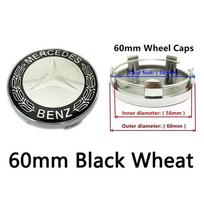 4 vnt. 56mm 60mm 68mm 75mm 3 kontaktų Mercedes Benz automobilio ratlankių centriniai dangteliai, ratlankių stebulės dangteliai, emblemos W202 W220 W213 W210 W164 E200 E260 E300