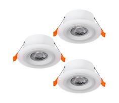 Eglo 900913 - CALONGE rinkinys: 3 įleidžiami LED šviestuvai, 3xLED/4,8W/230V, balti