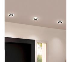 Eglo 900915 - RINKINYS 3x LED įleidžiamieji šviestuvai CALONGE 3xLED/4,8W/230V juoda