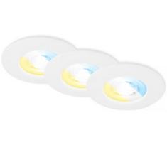 Briloner 7605036-RINKINYS 3xLED vonios įleidžiamasis šviestuvas 3xLED/4,9W/230V IP44 baltas