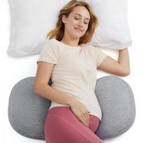 Momcozy nėščiosios pagalvė, W formos, pilka