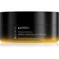 KORIKA Korean Heritage Collagen & Snail Mucin Repair Hydrogel Eye Patches hidrogelinės pagalvėlės 60 vnt.