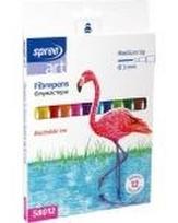 Flomasteriai SPREE 12sp. Q3mm, lengvai nuplaunami