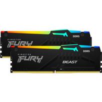 Atmiņa Kingston Fury Beast RGB, DDR5, 64GB, 5600MHz, CL36 (KF556C36BBEAK2-64) | KF556C36BBEAK2-64 | 0740617331929