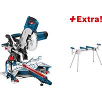 Bosch Powertools stacionari skerspjovimo pjūklas GCM 8SJL + stalas GTA2600, skersinio ir kampinio pjovimo pjūklas (blue/black, 1.600 Watt) | 0615990FV8 | 3165140777780