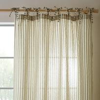Žalios spalvos užuolaida 140x183 cm Zanzibar Woven Stripe – Pineapple Elephant