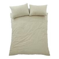Žalios spalvos viengulė patalynė 135x200 cm Cotton Rich Woven Stripe – Pineapple Elephant