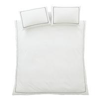 Baltos spalvos iš medvilninio perkelio viengulė patalynė 135x200 cm Contrast Trim – Bianca