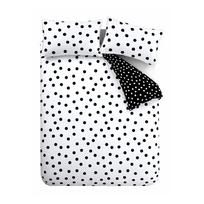 Juodos ir baltos spalvos viengulė patalynė 135x200 cm Polka Dot – Catherine Lansfield