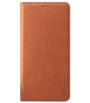 Rudas atverčiamas dėklas Samsung Galaxy A51 telefonui "HDD Magnetic Wallet Case"
