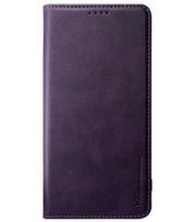 Violetinis atverčiamas dėklas Samsung Galaxy A12 / M12 telefonui "HDD Magnetic Wallet Case"