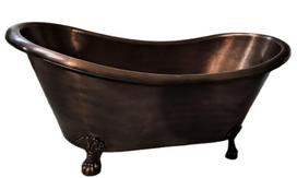 Vario vonia Copper Antique, 160 × 72 × 80 cm – rankų darbo, blizgi apdaila
